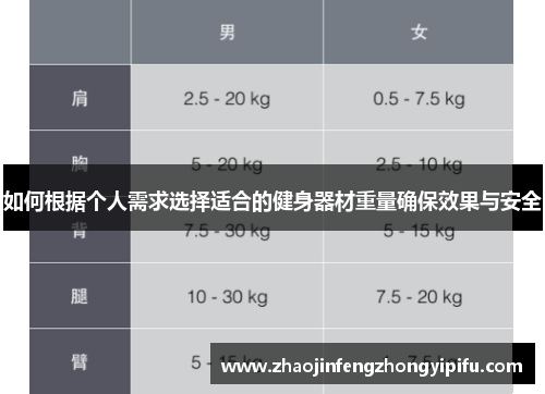 如何根据个人需求选择适合的健身器材重量确保效果与安全
